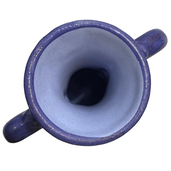 Vintage 1950s Signed Alcobaca Vestal Portugal Pottery Art Bud Vase Hand Painted - Picture 6 of 10